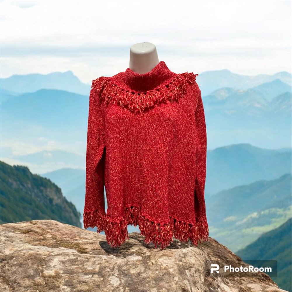 FIA Italia size M handloomed  fringe sweater